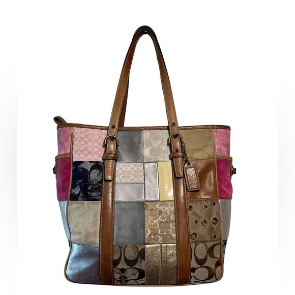 Coach Holiday Patchwork Tote - Picture 1 of 7